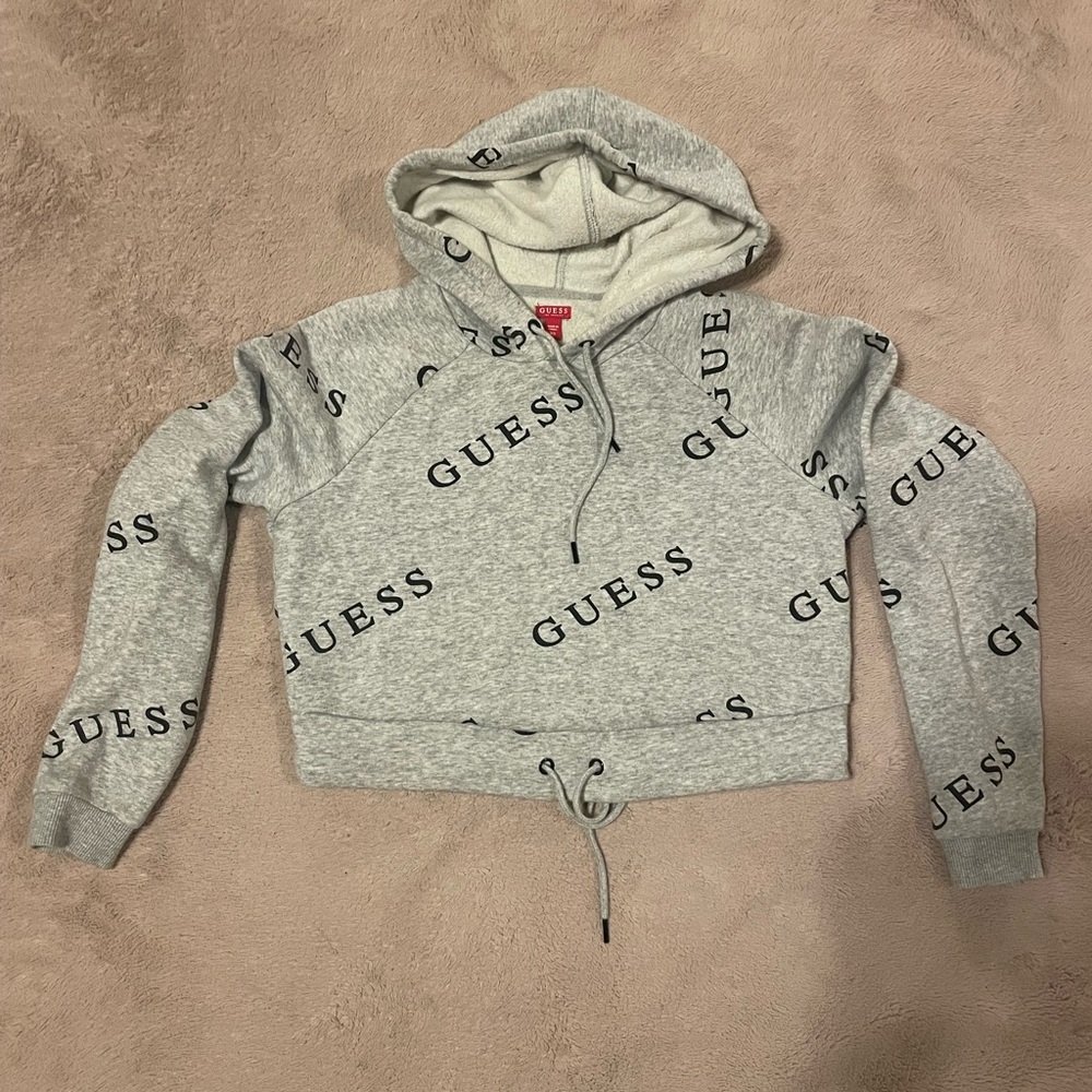 Guess Gray Cropped top Sweatshirt